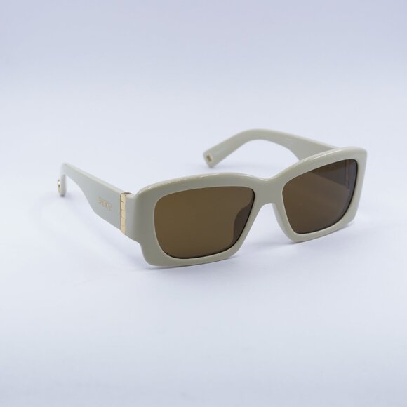 Jacquemus CROISIERE JAC/60 C2 Sunglasses Beige Square Frame, Brown Lenses main image 6